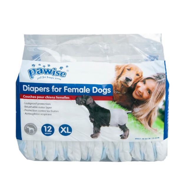 Picture of Pawise Köpek Alt Bağlama Bezi XL Boy 12 Adet Siyah