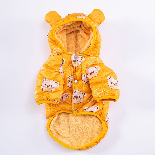 Picture of Pawstar Yellow Teddy Puff Big Raincoat 4XL
