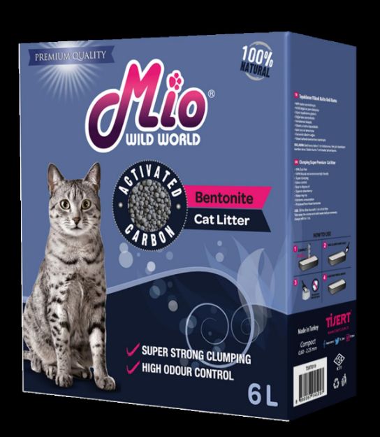 Picture of Mio Bentonit Aktif Karbonlu Kedi Kumu 6 Lt
