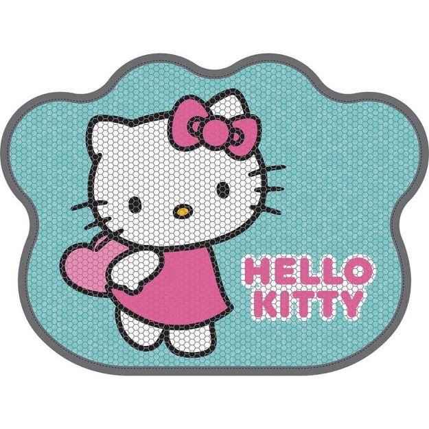 Picture of Hello Kitty Kedi Kumu Paspası Pati Şekilli Turkuaz