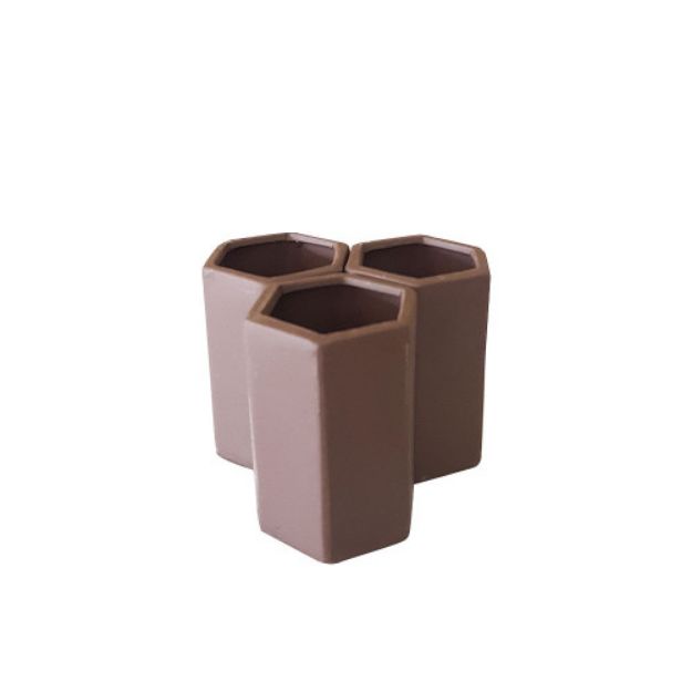 Picture of Karides Seramik Beşgen 3 Lü 7 cm