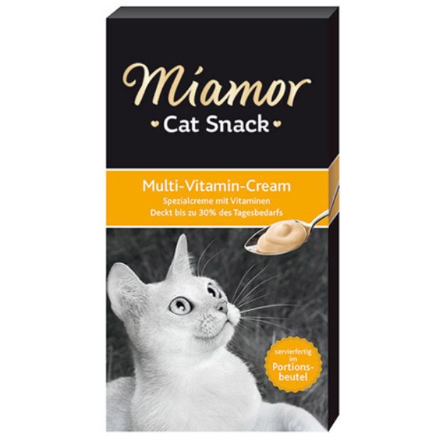Picture of Miamor Cream Multi-Vitamin Tamamlayıcı Ek Besin ve Kedi Ödülü 6x15 Gr