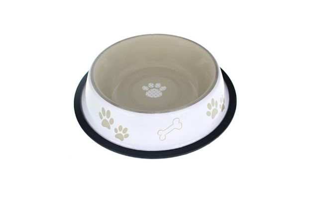 Picture of Kaymaz Tabanlı Gri Desenli Mama ve Su Kabı 24 Oz