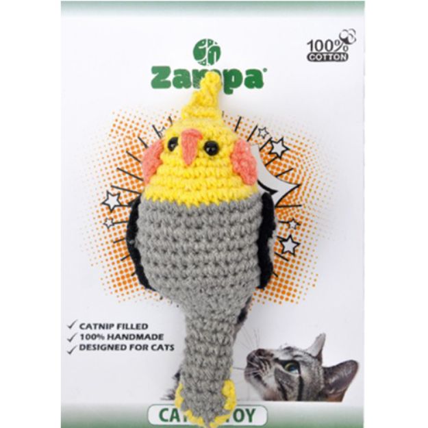 Picture of Zampa Zilli Örgü Büyük Kuş Kedi Oyuncağı