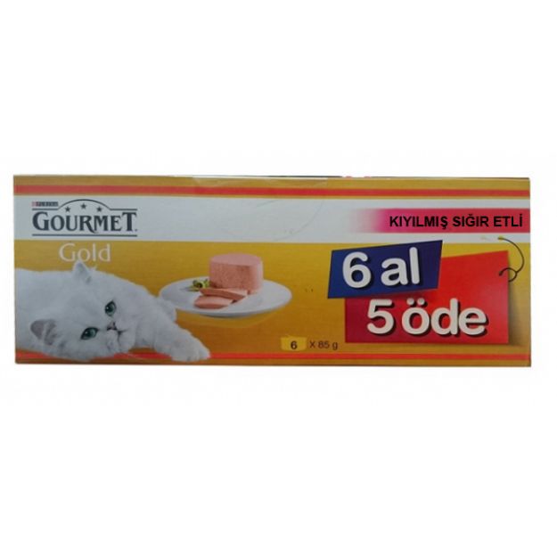 Picture of Gourmet Gold Kıyılmış Sığır Etli 85 gr 6 Al 5 Öde