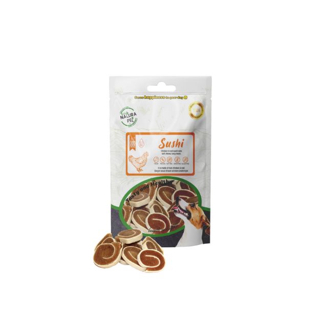 Picture of Eco Natura Pet Sushi Yumuşak Tavuk Etli Yuvarlak Köpek Ödülü 100 Gr