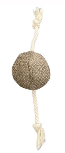 Picture of Pet Comfort İpli Top Köpek Oyuncağı Ø10cm, Kahverengi 40cm