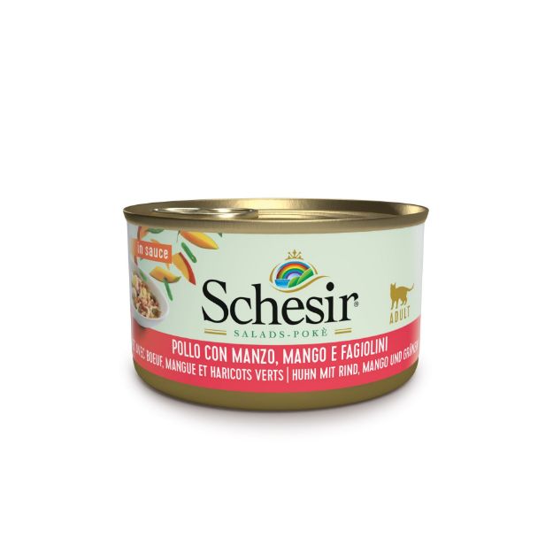 Picture of Schesir Salads Tavuk & Sığır Etli Kedi Konservesi 85 Gr