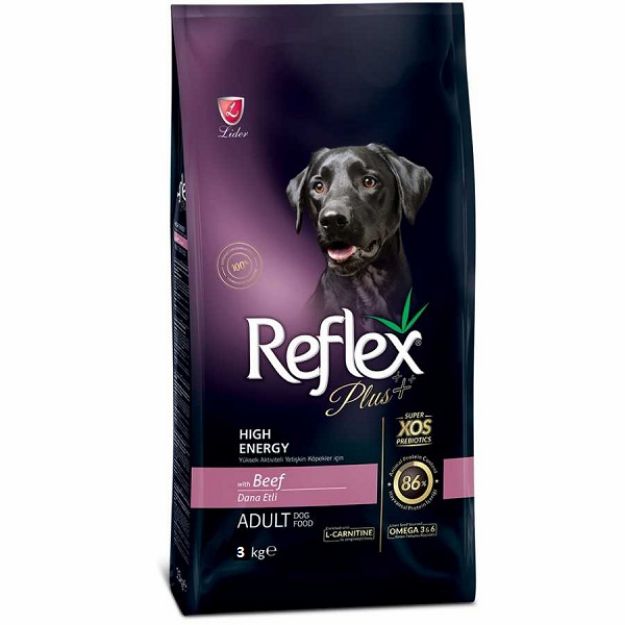 Picture of Reflex Plus Adult High Energy Biftekli Yüksek Enerji Köpek Maması 3 kg