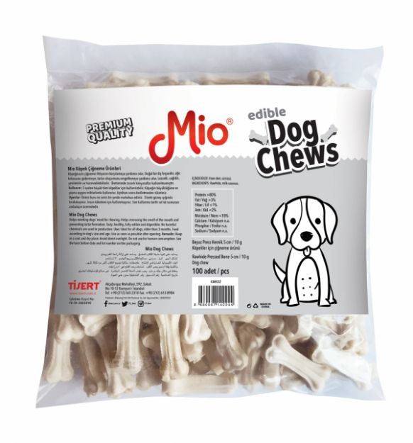 Picture of Mio Beyaz Press Köpek Çiğneme Kemik 5 Cm 10 Gr  100'Lü