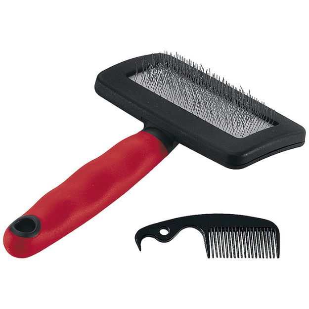 Picture of Ferplast Gro 5944 Yumuşak Saplı Temizleme Aparatlı Kedi Köpek Tarağı Medium