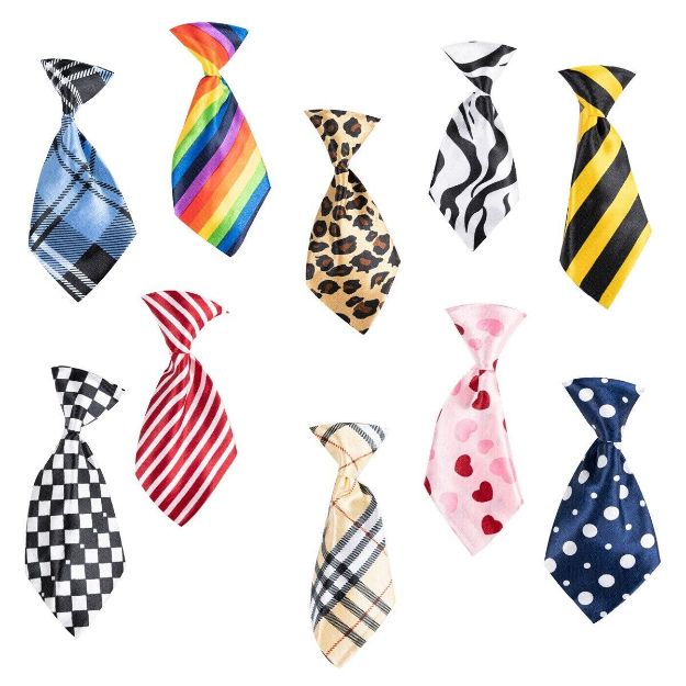 Picture of Show Tech Canine Costume Ties 10-pack Assorted - 65STE661
