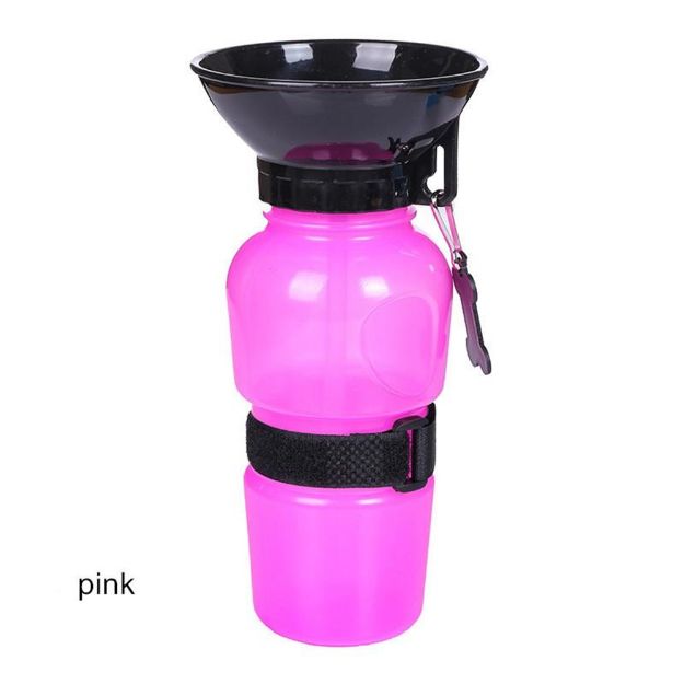Picture of Zampa İçirme Hazneli Köpek Seyahat Su Kabı Pembe 500 Ml