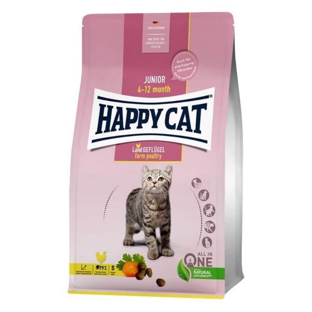 Picture of Happy Cat Junior Land Tavuklu Yavru Kedi Maması 4 kg