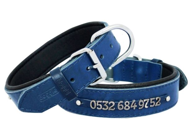 Picture of Doggie Comfort İsimlikli Deri Boyun Tasması 3,5x70 SBT-3514L