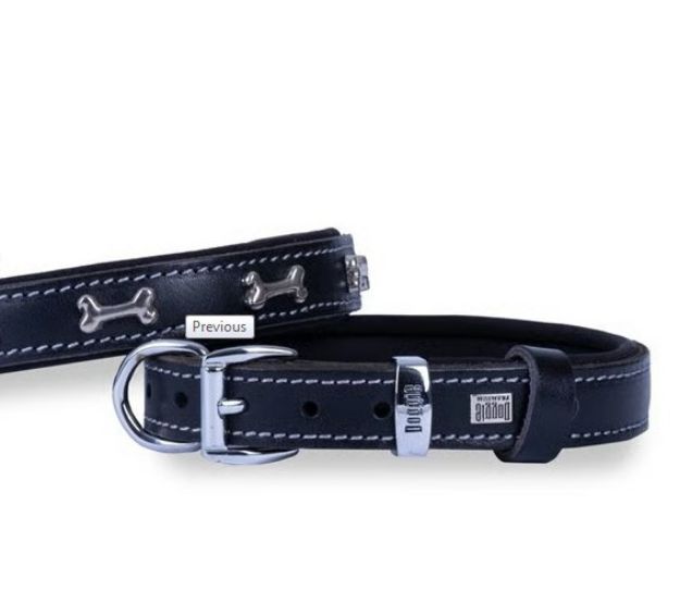 Picture of Konfor Deri Kemik Süslü Boyun Tasması Siyah 4x47-55cm Sbt4062sblack