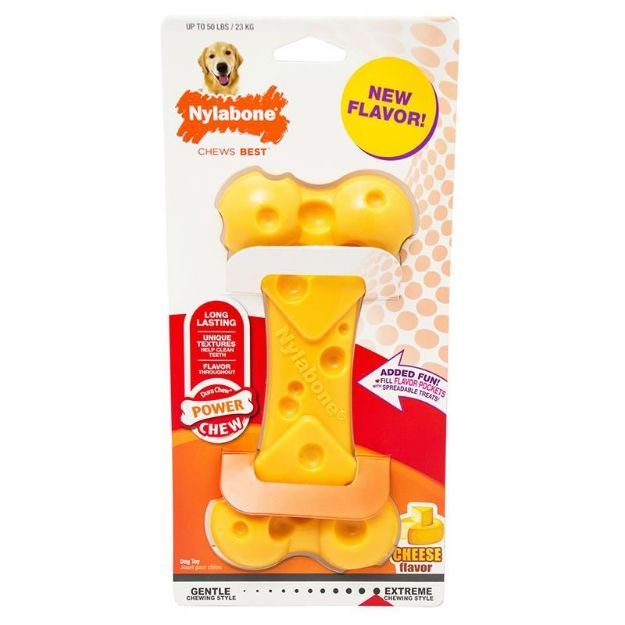 Picture of Nylabone Power Chew Peynir Aromalı Çiğneme Kemiği Large