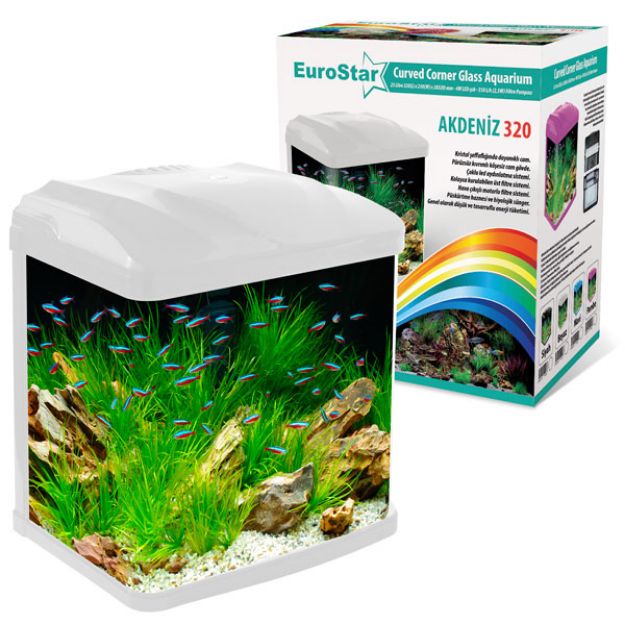 Picture of Eurostar Akdeniz 320 Sistemli Led Beyaz Akvaryum 32 cm  x 23 cm x 38,5 cm 