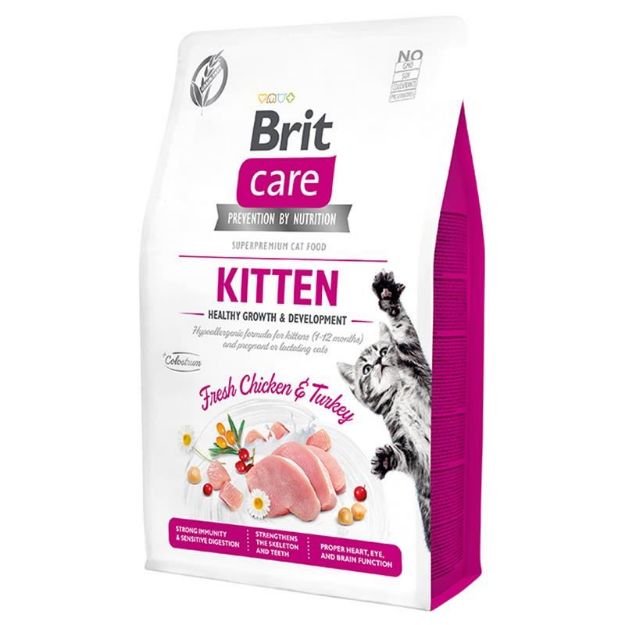 Picture of Brit Care Tahılsız Tavuk ve Hindi Etli Yavru Kedi Maması 2 Kg