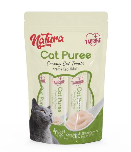 Picture of Natura Kedi Püre Kremli Tavuk ve Buğday Çimi Ödül 5 Adet