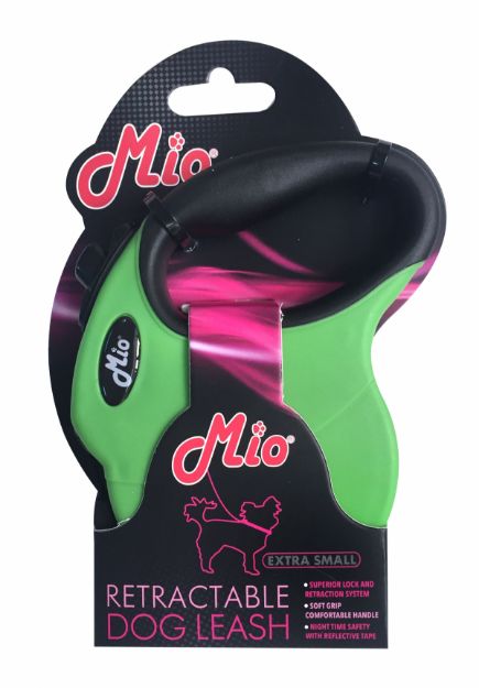 Picture of Mio Otomatik Köpek Gezdirme Tasması 3 Metre / 8 Kg XS Yeşil