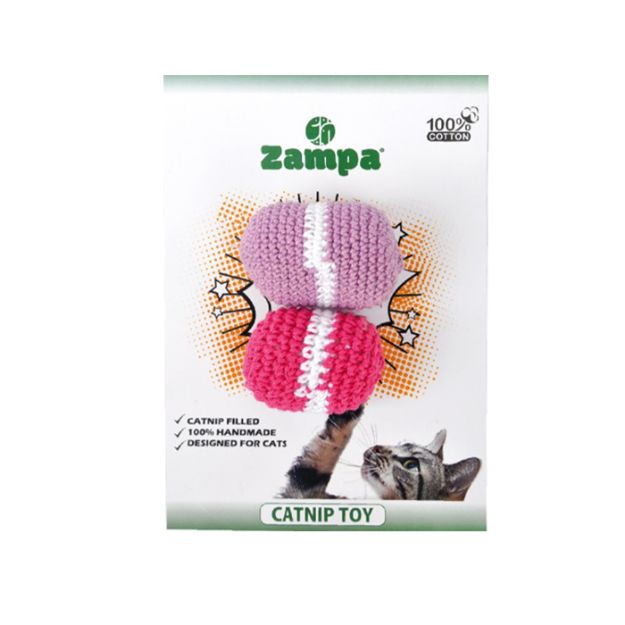 Picture of Zampa İkili Zilli Örgü Top Kedi Oyuncağı