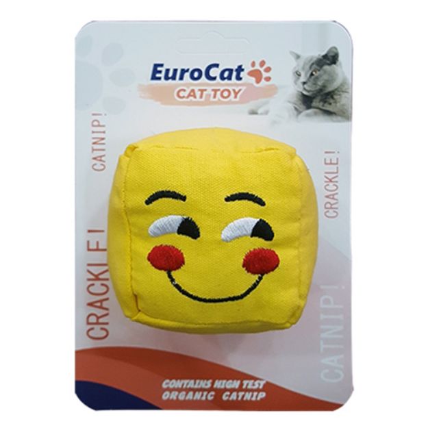 Picture of Eurocat Catnipli Kedi Oyuncağı Gülen Smiley Küp