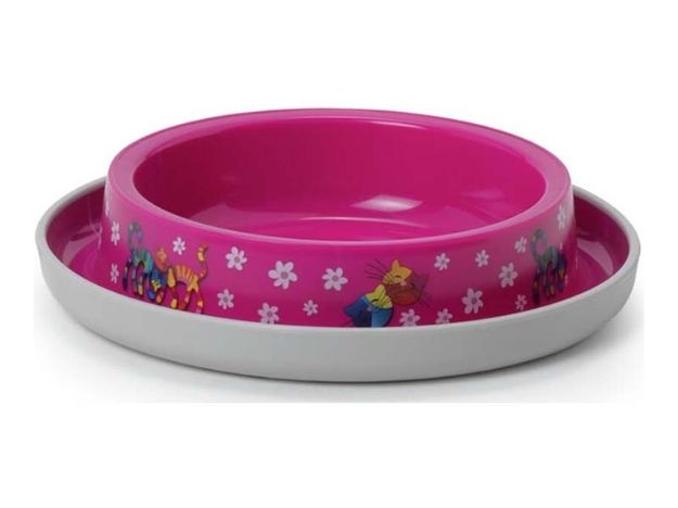 Picture of Moderna Trendy Desenli Kedi Mama Kabı Fuşya 210 Ml