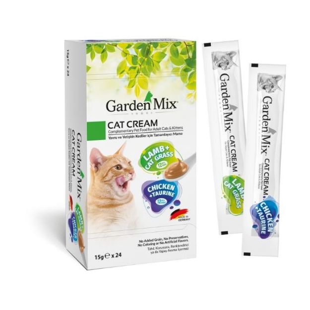 Picture of Garden Mix Kuzulu ve Tavuklu Krema Kedi Ödül Maması 15gr (24'lü)