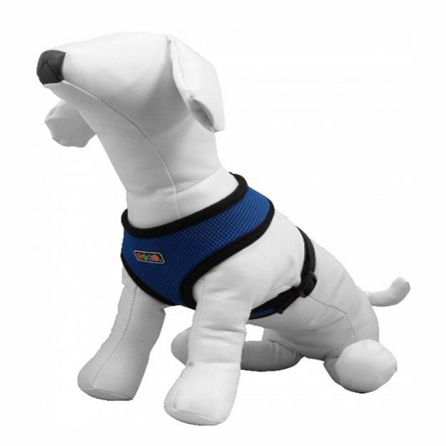 Picture of Yumuşak Dokulu Köpek Göğüs Tasması Medium Mavi