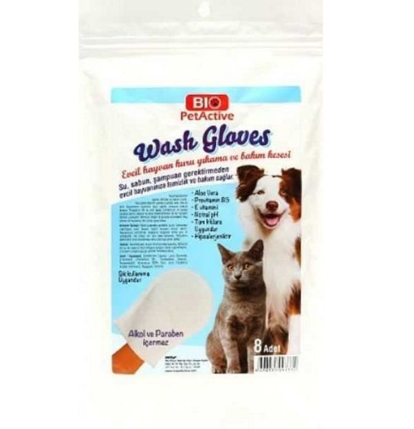 Picture of Bio PetActive Kedi Köpek Temizleme Eldiveni 8 li Paket