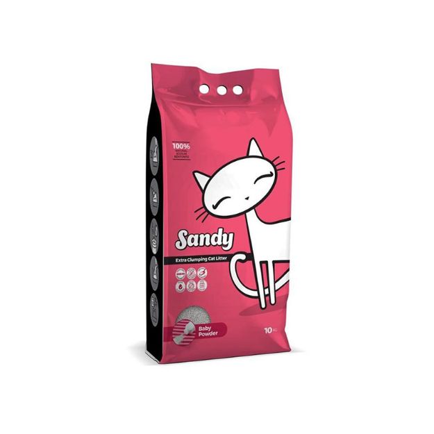 Picture of Sandy Pudra Kokulu Ekstra Topaklanan Sodyum Bentonit Kedi Kumu 10 Kg