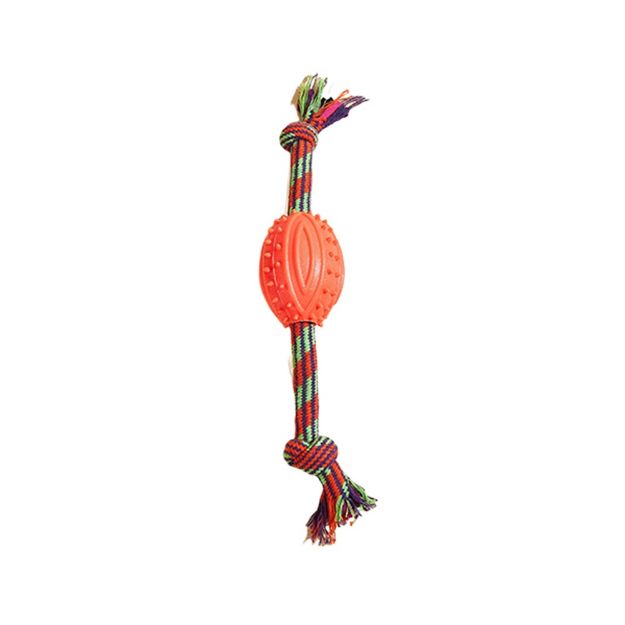 Picture of Zampa Renkli İpli, Plastik Köpek Oyuncağı, 37cm