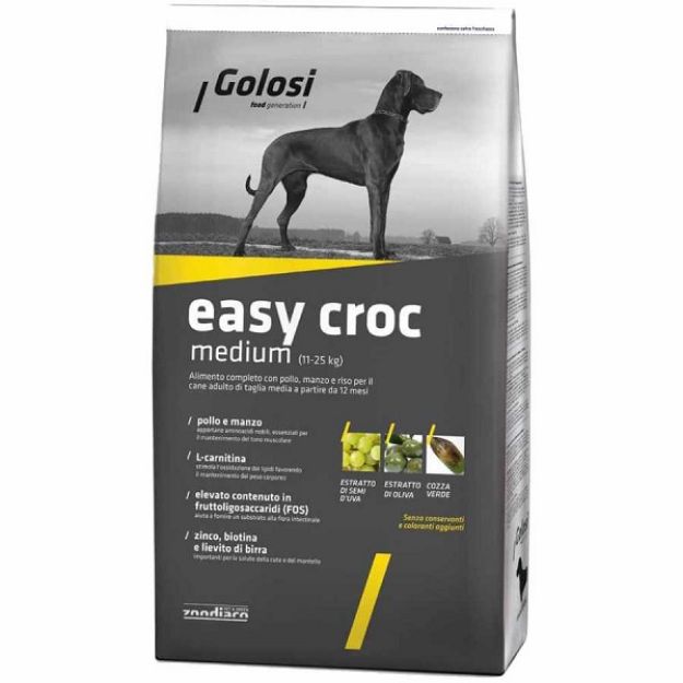 Picture of Golosi Easy Croc Orta Irk Tavuklu Yetişkin Köpek Maması 12 Kg
