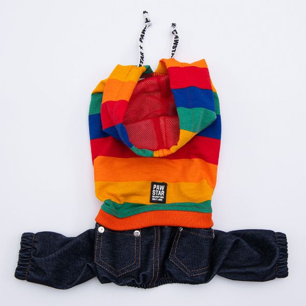 Picture of Pawstar Colored Lines Rompers 2XL