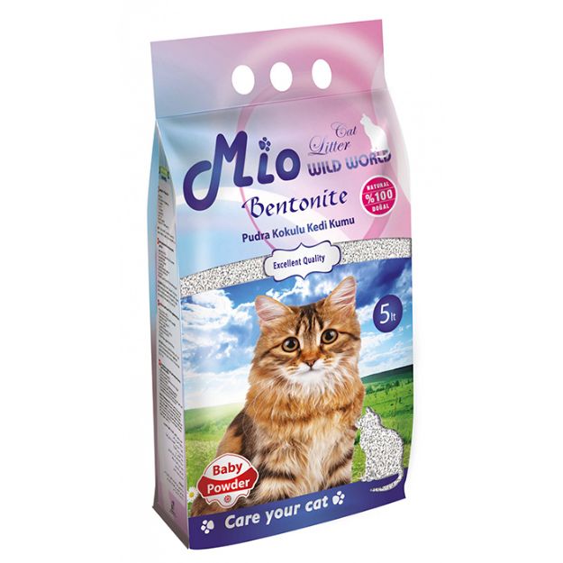 Picture of Mio Pudra Kokulu Bentonit Topaklaşan Doğal Kedi Kumu 5 lt
