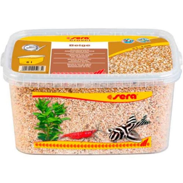 Picture of Sera Gravel Akvaryum Kumu Bej 2-4 mm 6 Lt