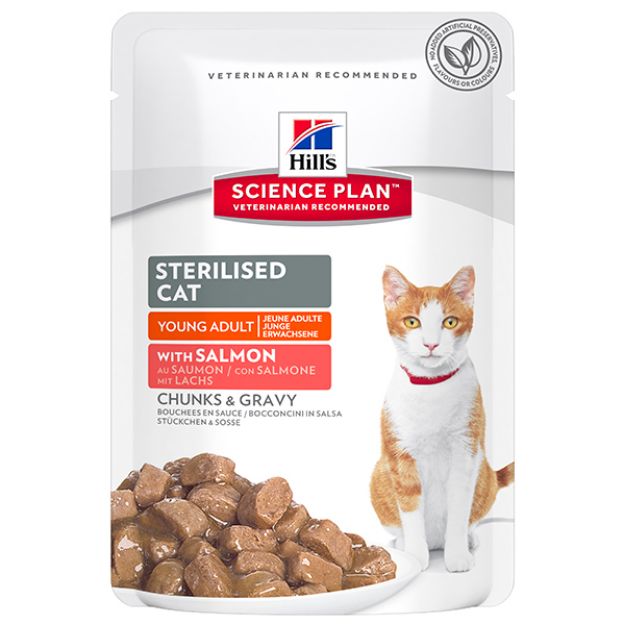 Picture of Hills Sterilised Kısırlaştırılmış Kedi Somonlu Konserve 85gr