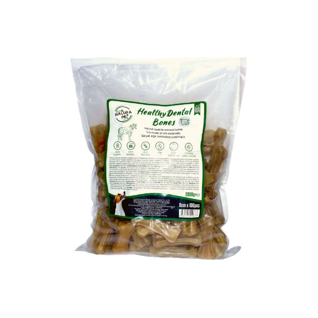 Picture of Eco Natura Pet Healty Dental Bones Natural Pres Kemik 8cm 100lü 2000Gr