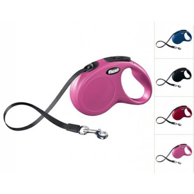 Picture of Flexi New Classic Kordon XSmall Otomatik Gezdirme 3 Mtr Pembe