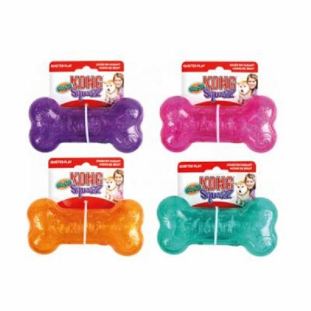 Picture of Kong Köpek Squeezz Hışırtı Sesli Kemik Medium 15,5 cm