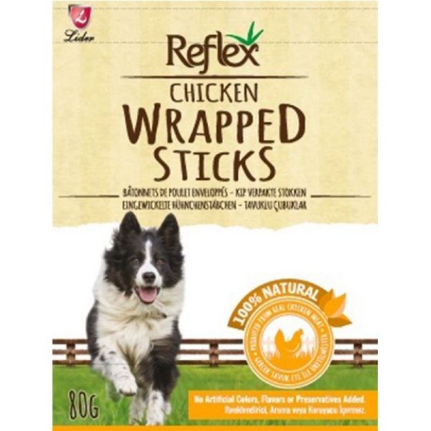 Picture of Reflex Wrapped Sticks Tavuklu Köpek Ödül Çubukları 80 Gr