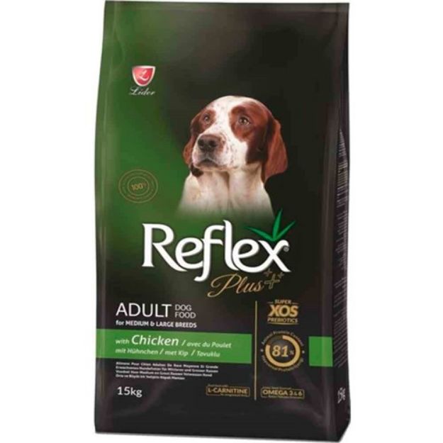 Picture of Reflex Plus Orta Irk Tavuklu Yetişkin Köpek Maması 15 Kg