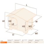Picture of Ferplast Dog Villa 70 Plastik Kulübe 73 cm x 59 cm x 53 cm