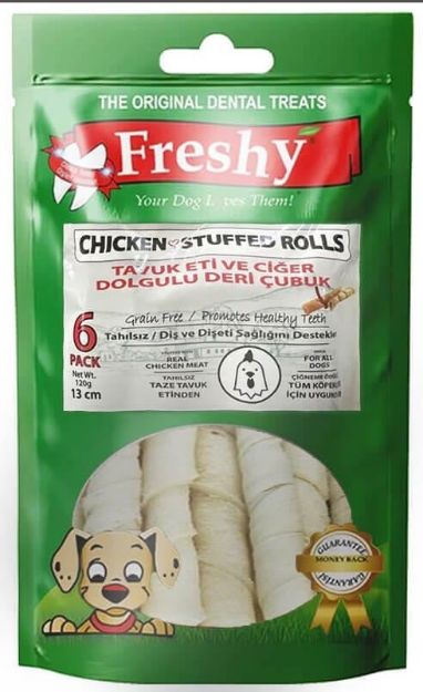 Picture of Freshy Tavuk Eti Ve Ciğeri Dolgulu Deri Çubuk 100g