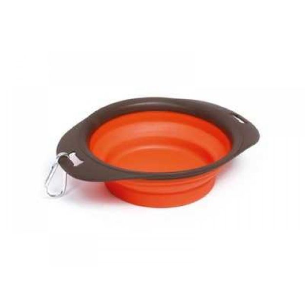 Picture of M-Pets Katlanabılır Mama Kabı Turuncu M  Mp-72981