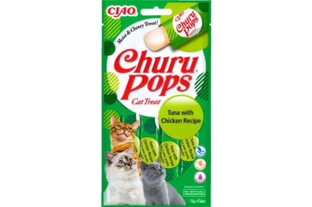 Picture of Ciao Churu Pops Ton Balıklı ve Tavuklu Kedi Ödül Kreması 4 x 15 Gr