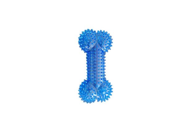 Picture of Zampa Rubber Kemik Desenli Tırtıklı Köpek Ödül Oyuncağı, 12,5cm