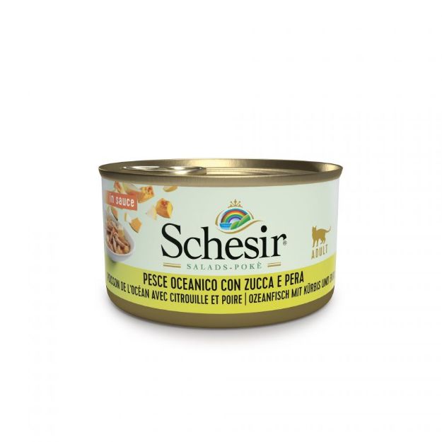 Picture of Schesir Salads Okyanus Balık Kabak ve Armut Kedi Konservesi 85 Gr