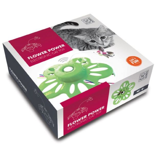 Picture of M-Pets Flower Power Electronic Kedi Oyuncağı Green